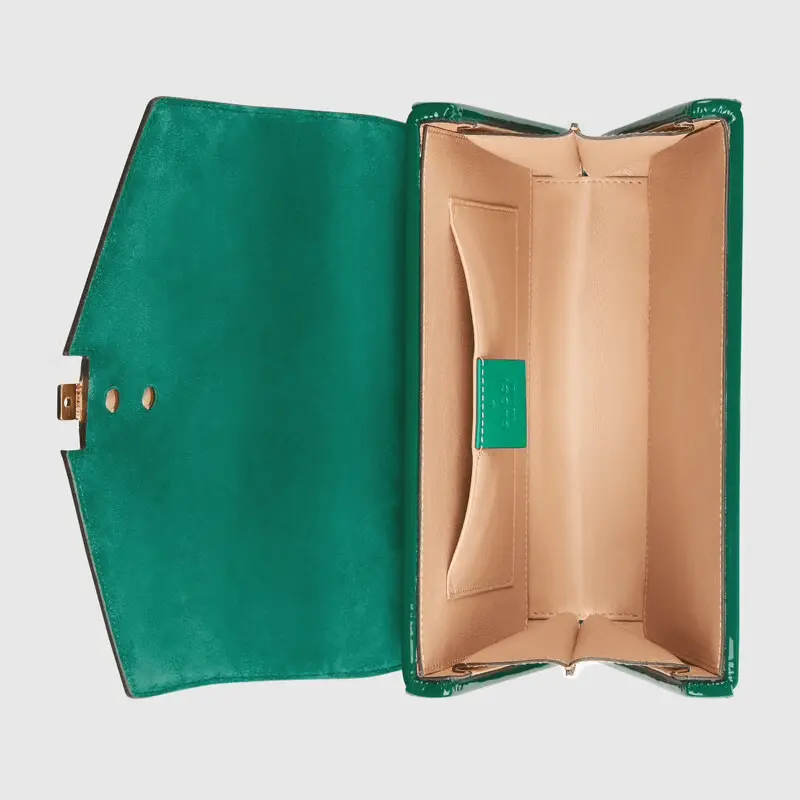 Alternative view of Túi Gucci Sylvie 1969 Patent Leather Mini Top Handle Emerald Green ‎589479-1J70G-3120