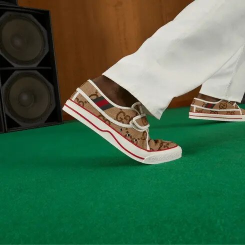Giày Gucci Tennis 1977 Sneaker Brown Red 692917-UKO70-2584 - Ảnh 6