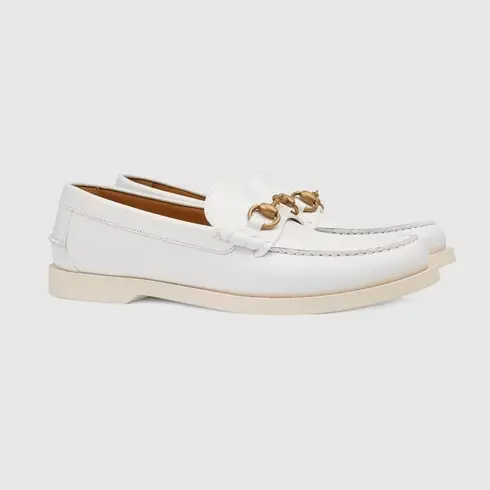 Alternative view of Giày Gucci Loafer with Horsebit White 695049-UPG50-9000