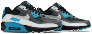 Alternative view of Giày Nike Air Max 90 Leather GS 'Black Dark Grey' CD6864-005