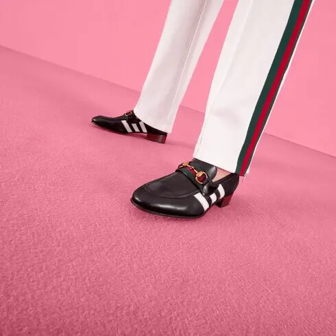 Giày Gucci x Adidas Women's Loafer 'Black' 702284-1DOQ0-1061 - Ảnh 4
