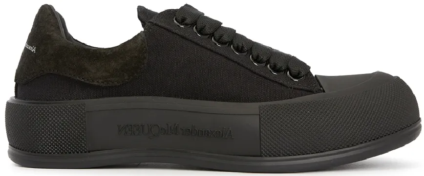 Giày Alexander Mcqueen Deck Plimsol 'Black' 697120-W4MV7-1000