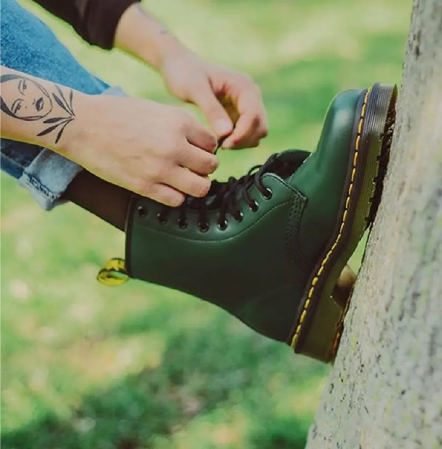 Giày Dr. Martens 1460 Green Smooth 11822207 - Ảnh 8