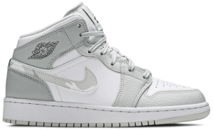 Giày Nike Air Jordan 1 Mid SE GS 'Swoosh Logo - Grey Camo' DD3235-100
