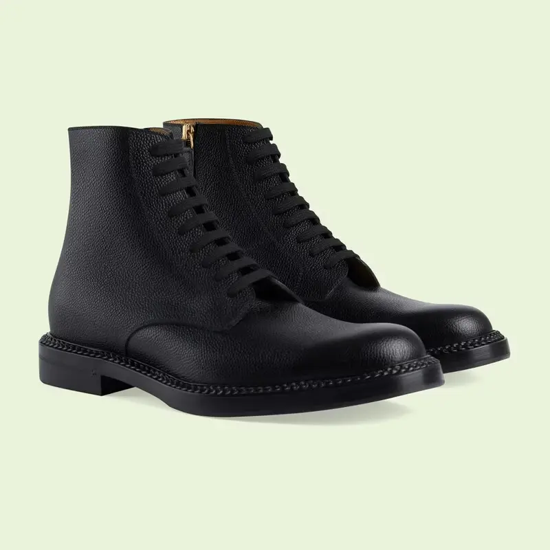 Alternative view of Giày Gucci Men's Ankle Boot 'Black' ‎699503-DHR00-1000
