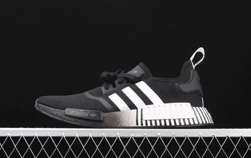 Alternative view of Giày Adidas NMD R1 'Glitch x Black White' FV3649