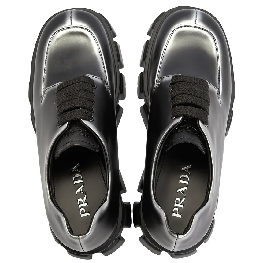 Giày Prada Monolith Nuance Lace Up 'Black' 2EE356-3LMH-F0I89 - Ảnh 3