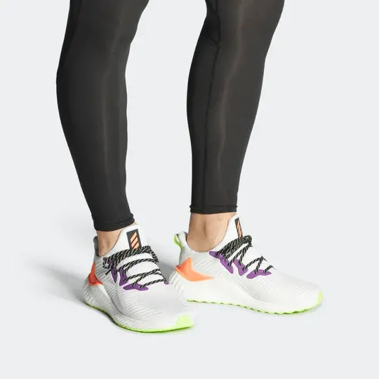 Alternative view of Giày Adidas AlphaBoost 'White Signal Green' FW4543