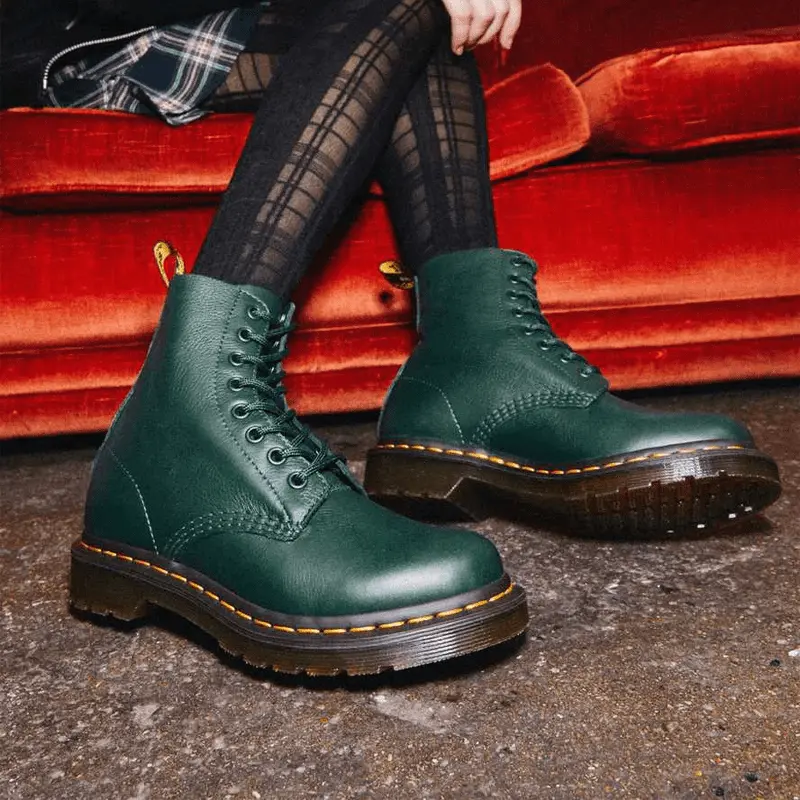Alternative view of Giày Dr.Martens 1460 Women's Pascal Virginia 'Green' 26902328