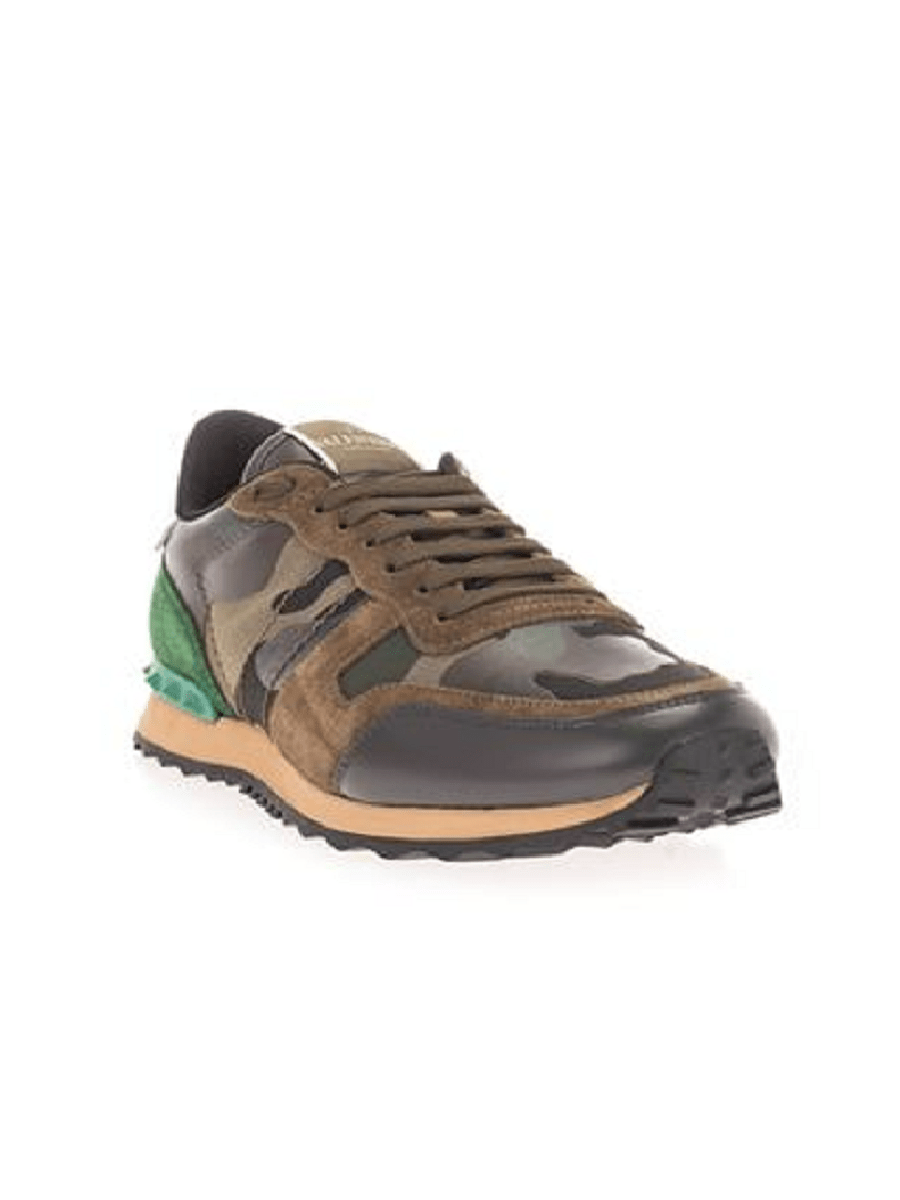 Giày Valentino Camouflage Rockrunner Sneakers in Green VY2S0723TCCK22 - Ảnh 3