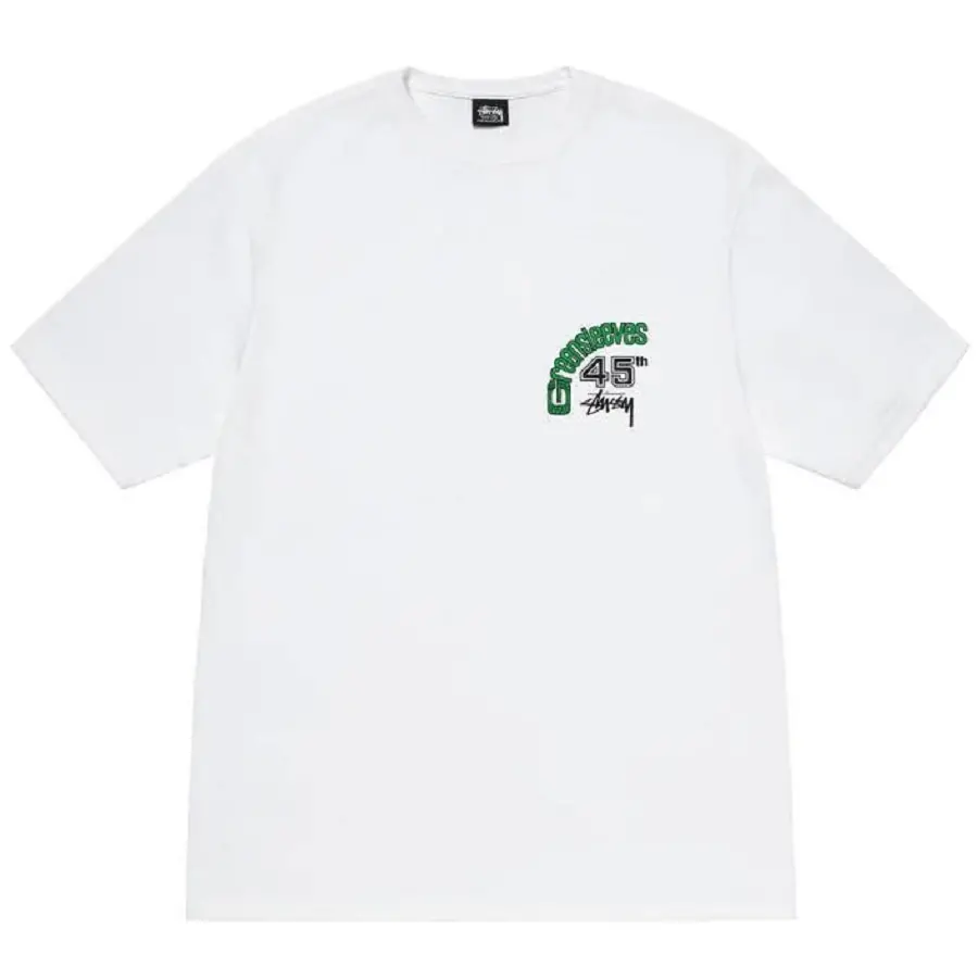 Áo Stussy X Greensleeves Records 45 T-shirt 'White'