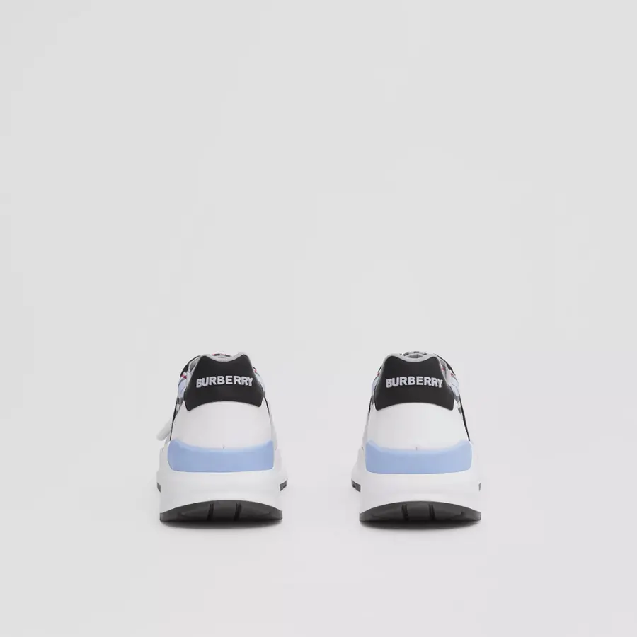 Giày Burberry Check Nylon Leather 'Pale Blue' 80514151 - Ảnh 5