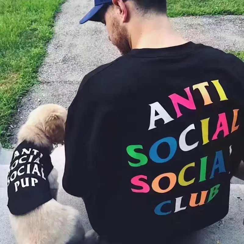 Áo Anti Social Social Club Rainbow Black Tee - Ảnh 4