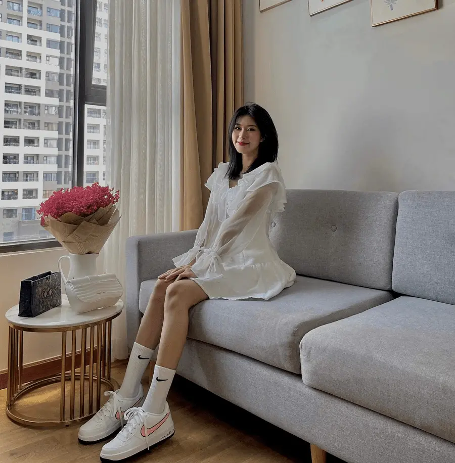 Giày Nike Air Force 1 Impact Next Nature GS 'White Doll' DZ6307-100 - Ảnh 6