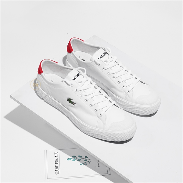 Giày Lacoste Mens Gripshot 'White Red' 740CMA0021286 - Ảnh 2