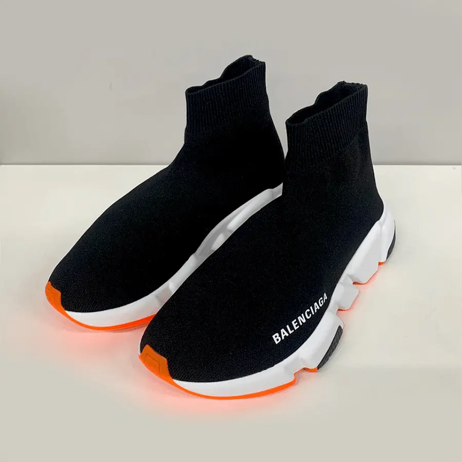 Giày Balenciaga Wmns Speed Trainer 'Black Orange' 587280 W1704 1917 - Ảnh 4