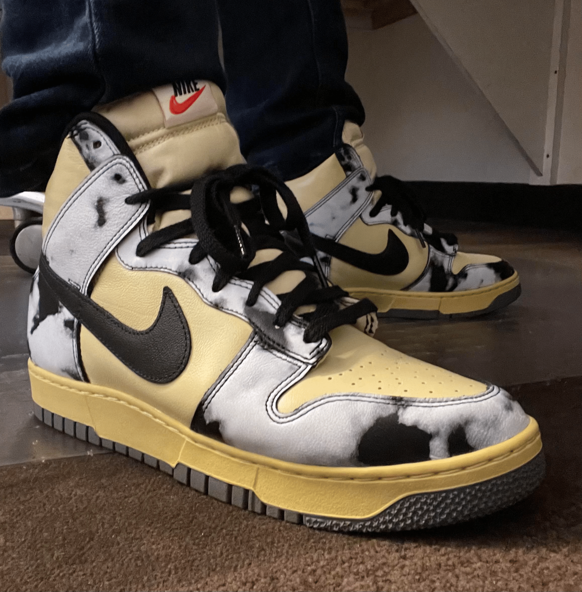 Giày Nike Dunk High 1985 'Black Acid Wash' DD9404-700 - Ảnh 9