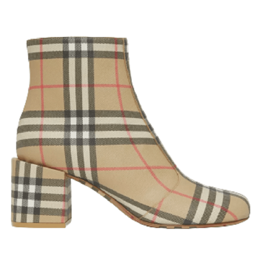 Giày Burberry Vintage Check Block Heel Boots 'Archive Beige'