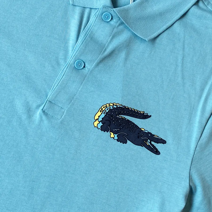 Áo Lacoste Polo Regular Fit 'Blue' DH9654-51-ZAU - Ảnh 3