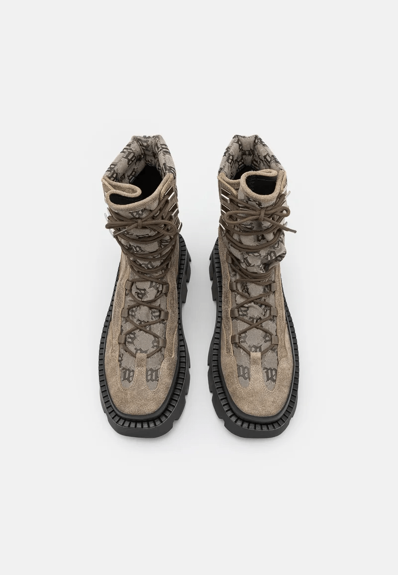 Giày MSIBHV The Ibiza Boot Monogram Taupe 3121BM616 - Ảnh 4