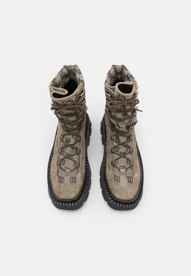 Giày MSIBHV The Ibiza Boot Monogram Taupe 3121BM616 - Ảnh 4