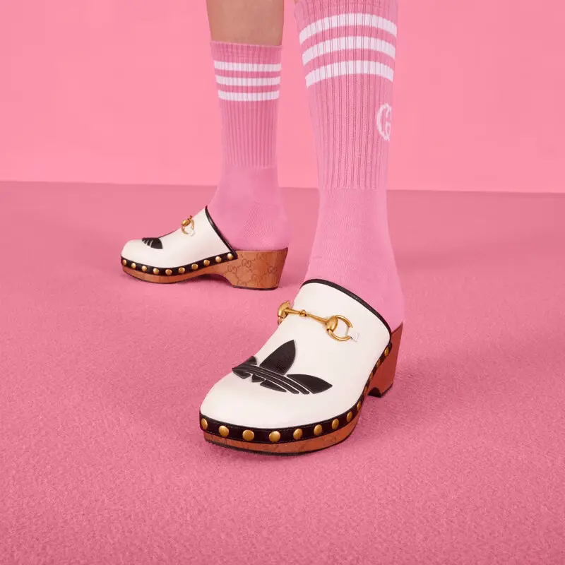 Giày Gucci x Adidas Women's Horsebit clog 'White' 702218-DTNP0-9160 - Ảnh 5