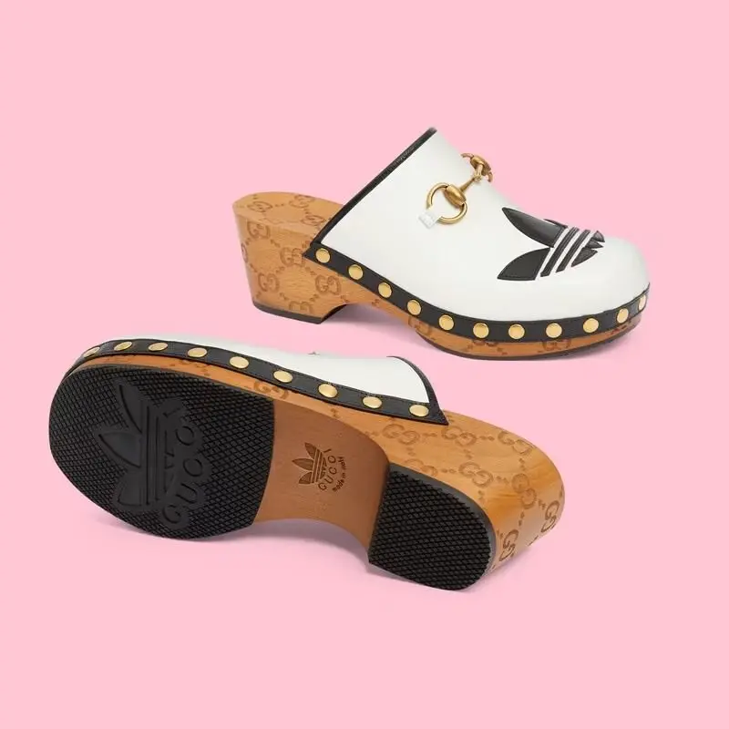 Giày Gucci x Adidas Women's Horsebit clog 'White' 702218-DTNP0-9160 - Ảnh 4