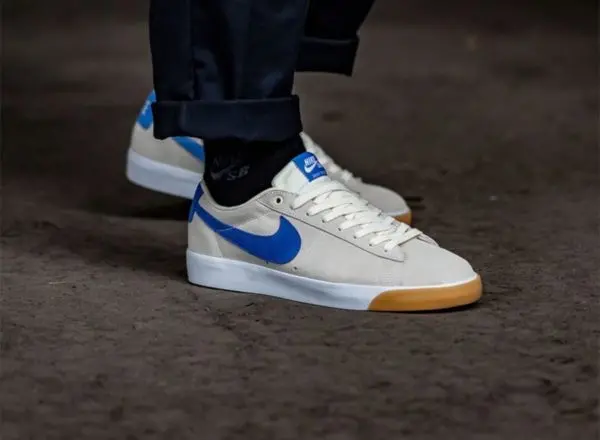 Giày Nike Blazer Low SB GT 'Pale Ivory Blue' 704939-103 - Ảnh 4
