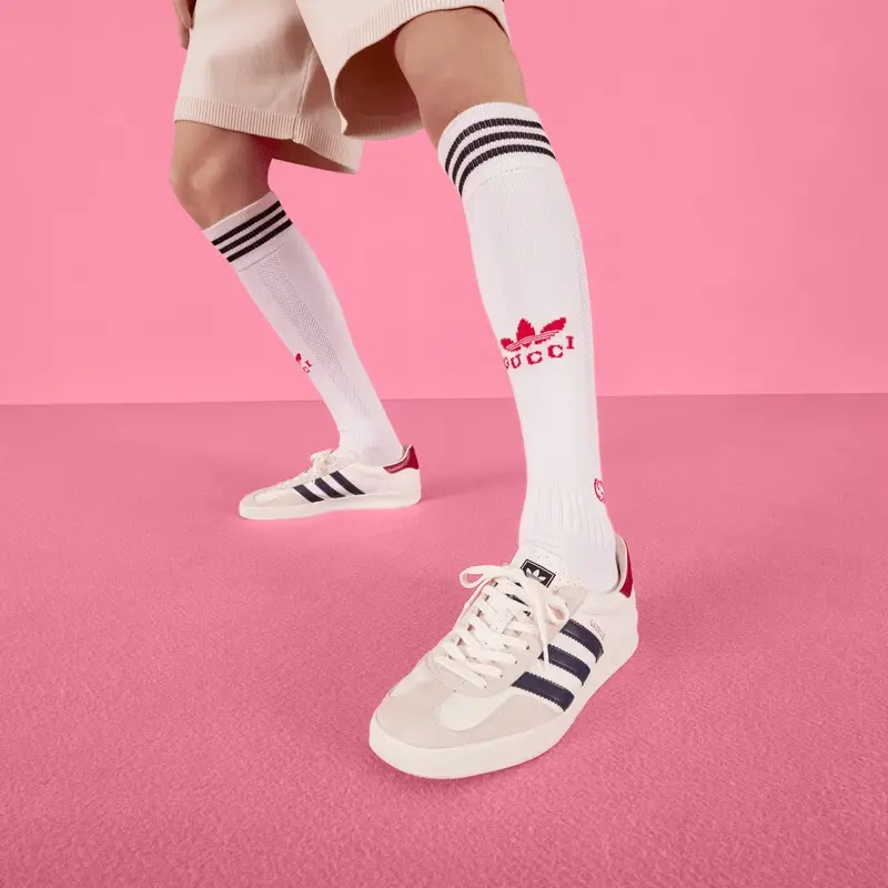 Giày Gucci x Adidas Men's Gazelle 'White' 707847-UTT10-9060 - Ảnh 4