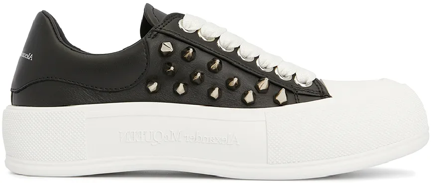Giày Alexander Mcqueen Deck Plimsol 'Black' 708083-WHT9K-1081
