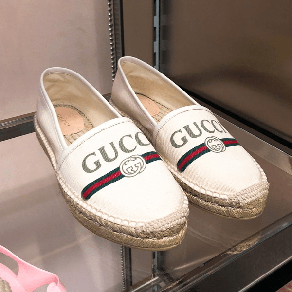 Giày Gucci Wmns Logo Canvas Espadrilles 'Off White' 525882-9SJ10-9074 - Ảnh 4