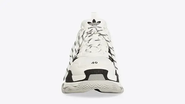 Alternative view of Giày Balenciaga x Adidas Triple S 'White Black' 710021W2ZB19112