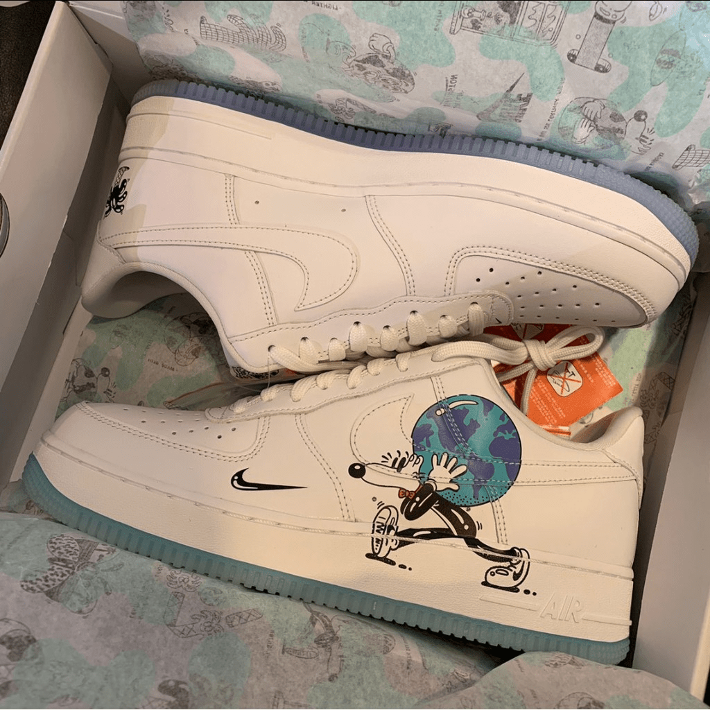 Giày Nike x Steve Harrington Air Force 1 Flyleather CI5545-100 - Ảnh 4