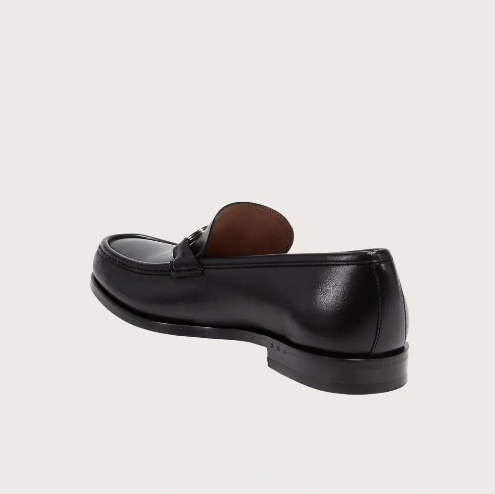 Giày Salvatore Ferragamo Men's Black Gancini Moccasin 02B715-712557 - Ảnh 4