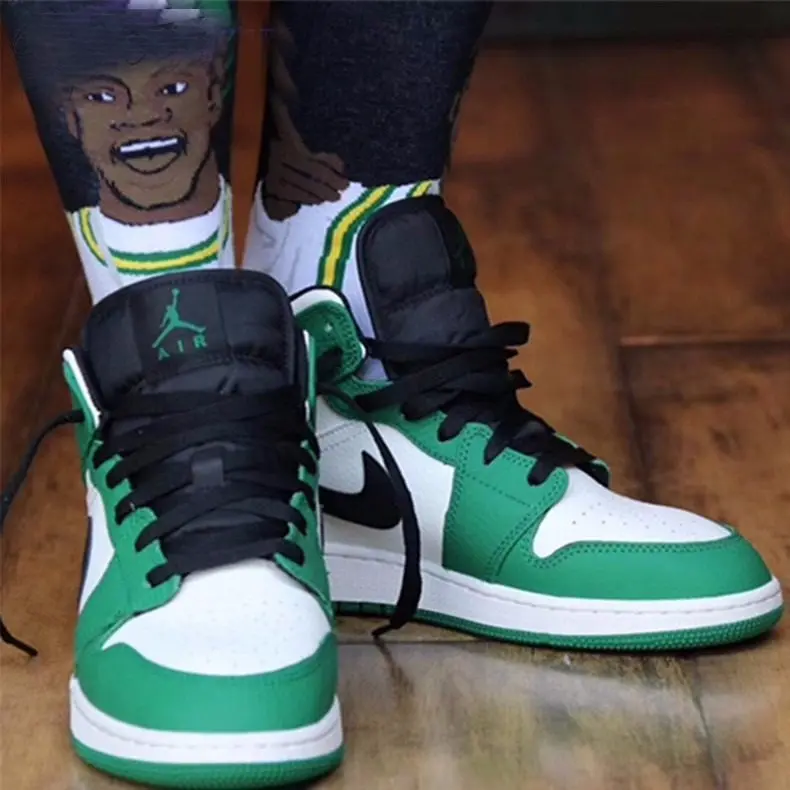 Giày Nike Air Jordan 1 Mid SE GS 'Pine Green' BQ6931-301 - Ảnh 4