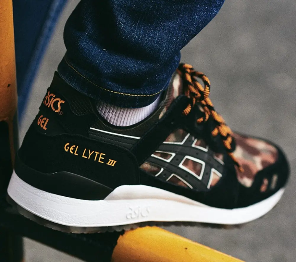 Giày Asics Atmos x Gel Lyte 3 'NEXKIN - Black Orange Camo' 1191A339-001 - Ảnh 3