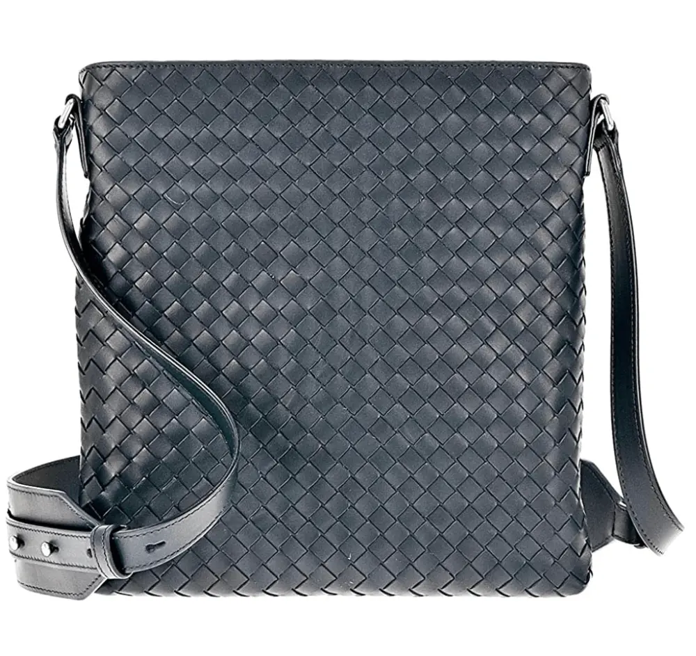 Túi Bottega Veneta Intrecciato Grey Weave Messenger Bag 577534-VBOC6-4013