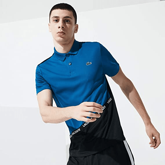 Áo Lacoste Polo Sport Pique Black Blue DH8548-51-1VK - Ảnh 3