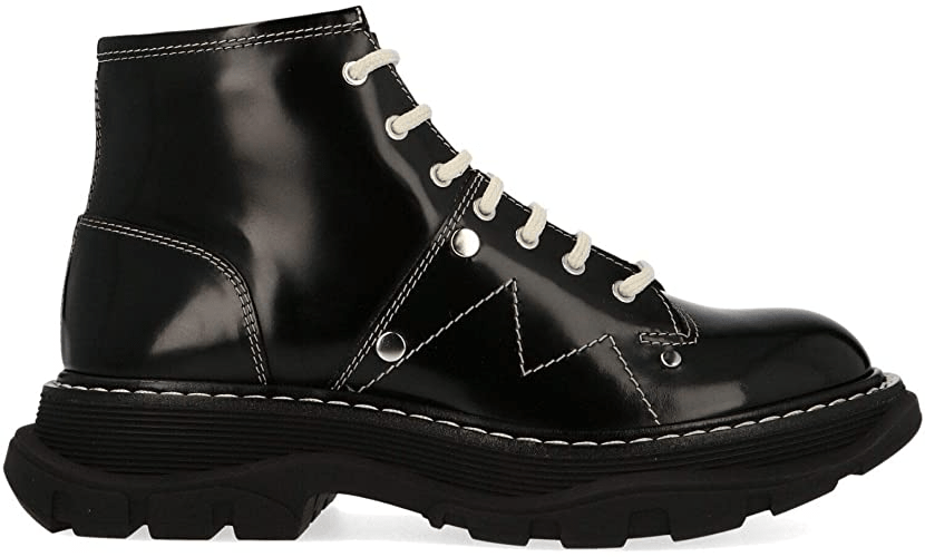 Giày Alexander McQueen Luxury Fashion Negro Botines 595469-WHQSG-1090