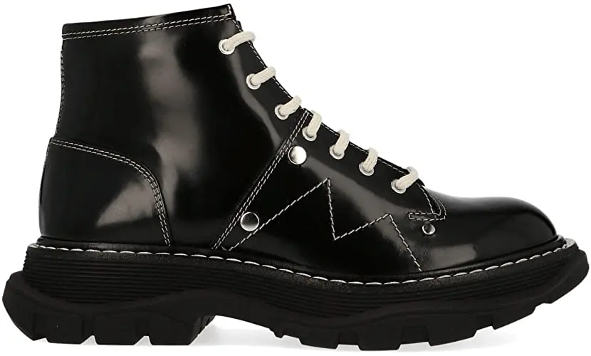 Giày Alexander McQueen Luxury Fashion Negro Botines 595469-WHQSG-1090