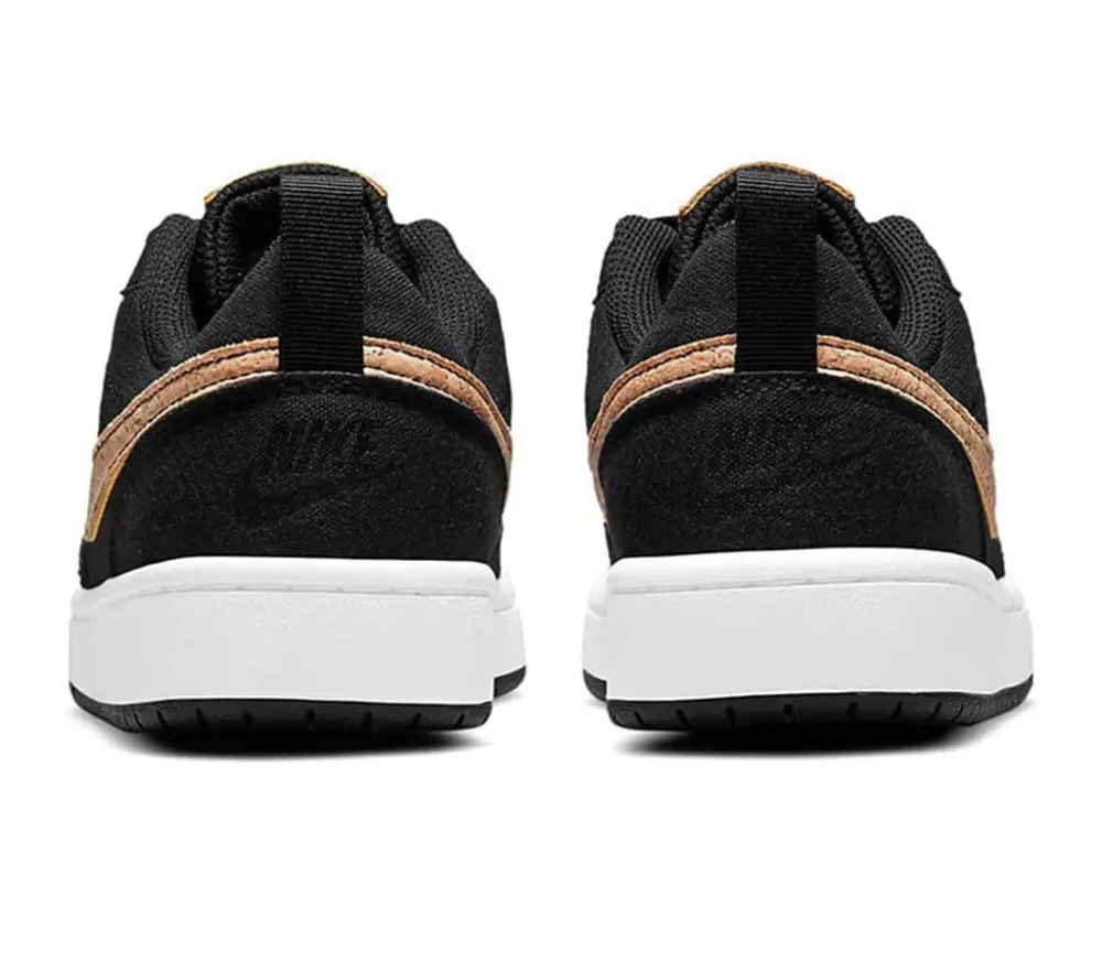 Giày Nike Court Borough Low 2 Canvas GS 'Black Cork' DC7949-001 - Ảnh 4