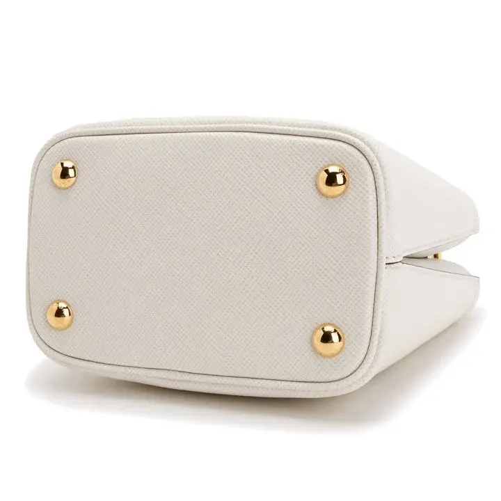 Alternative view of Túi Prada Double Bucket Bag Small Pannier White 1BA217-2ERX-F0G3Z