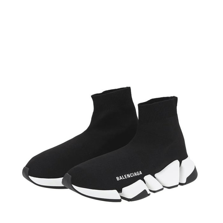 Giày Balenciaga Man Black And White Speed 2.0 Sneakers 617239 W2DB2 1015 - Ảnh 4