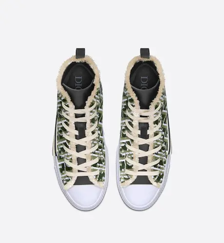Giày Dior B23 High Top Sneaker Olive Dior Oblique Tapestry 3SH129ZGT-H660 - Ảnh 6
