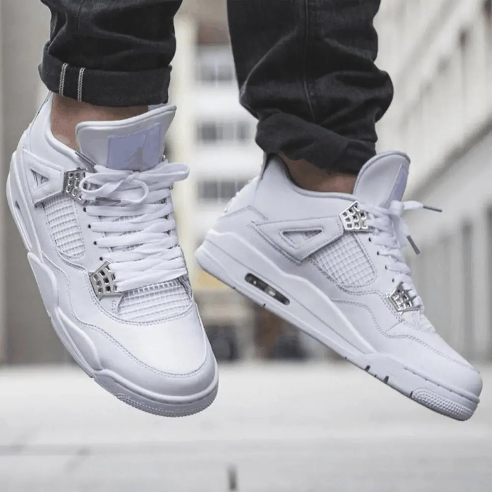 Alternative view of Giày Nike Air Jordan 4 Retro BG 'Pure Money' 408452-100