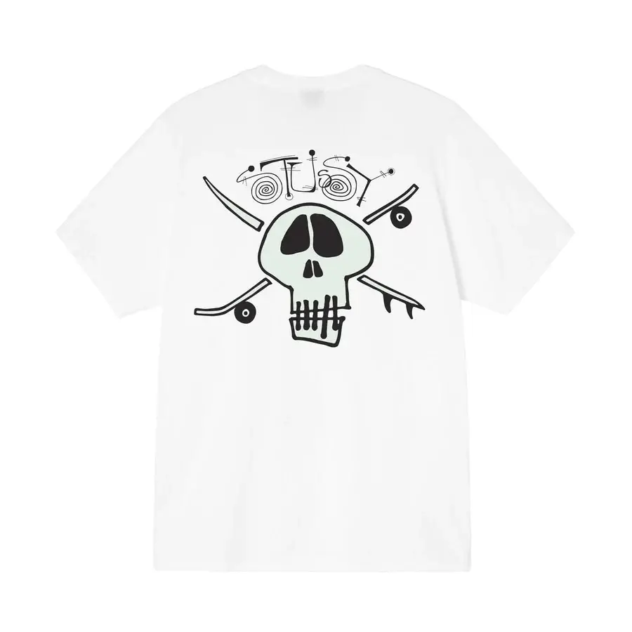 Alternative view of Áo Stussy Surf Skate Skull T-Shirt 'White'