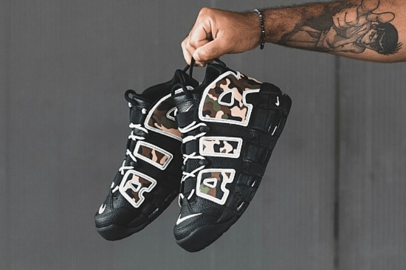 Giày Nike Air More Uptempo QS GS 'Camo' CJ0930-001 - Ảnh 4