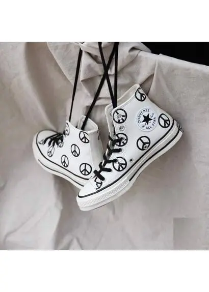 Alternative view of Giày Converse Chuck 70 High 'Unleash Peace Egret Black' 167912C