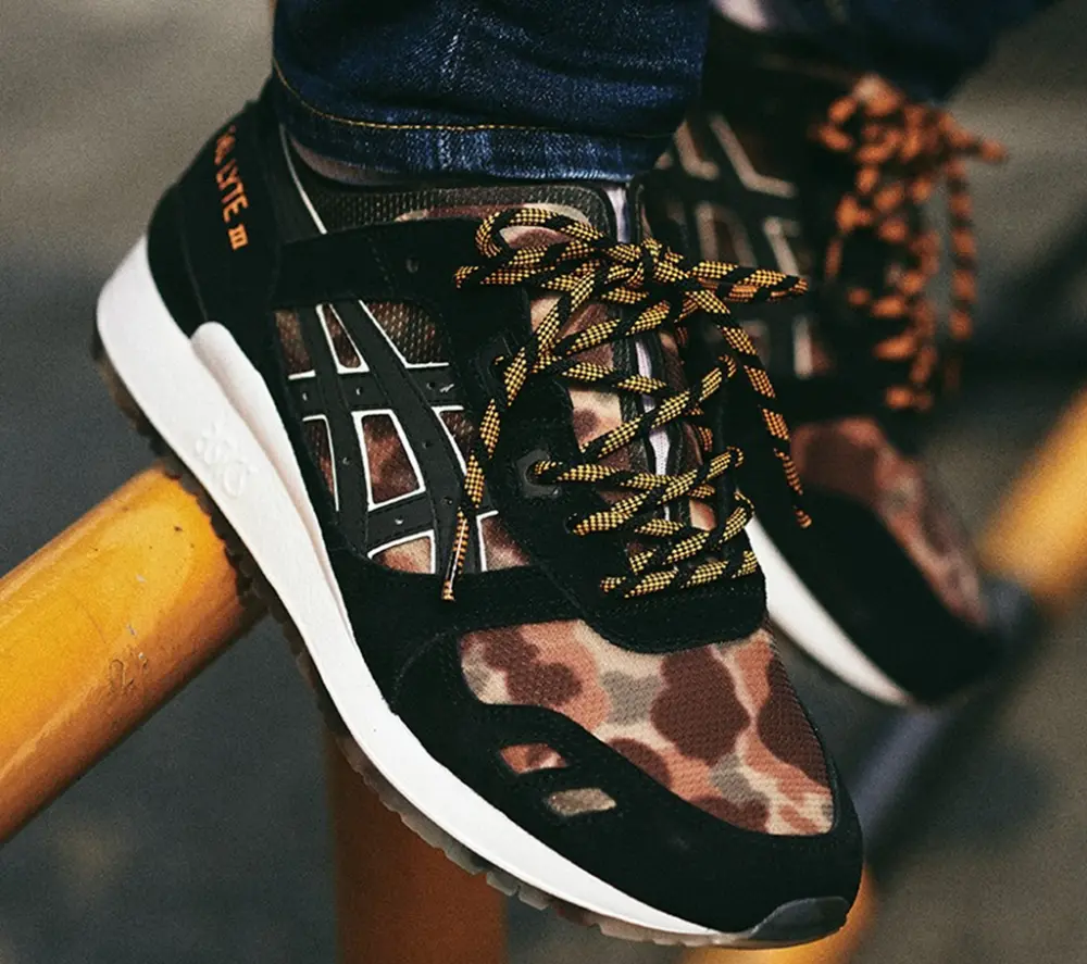 Giày Asics Atmos x Gel Lyte 3 'NEXKIN - Black Orange Camo' 1191A339-001 - Ảnh 4