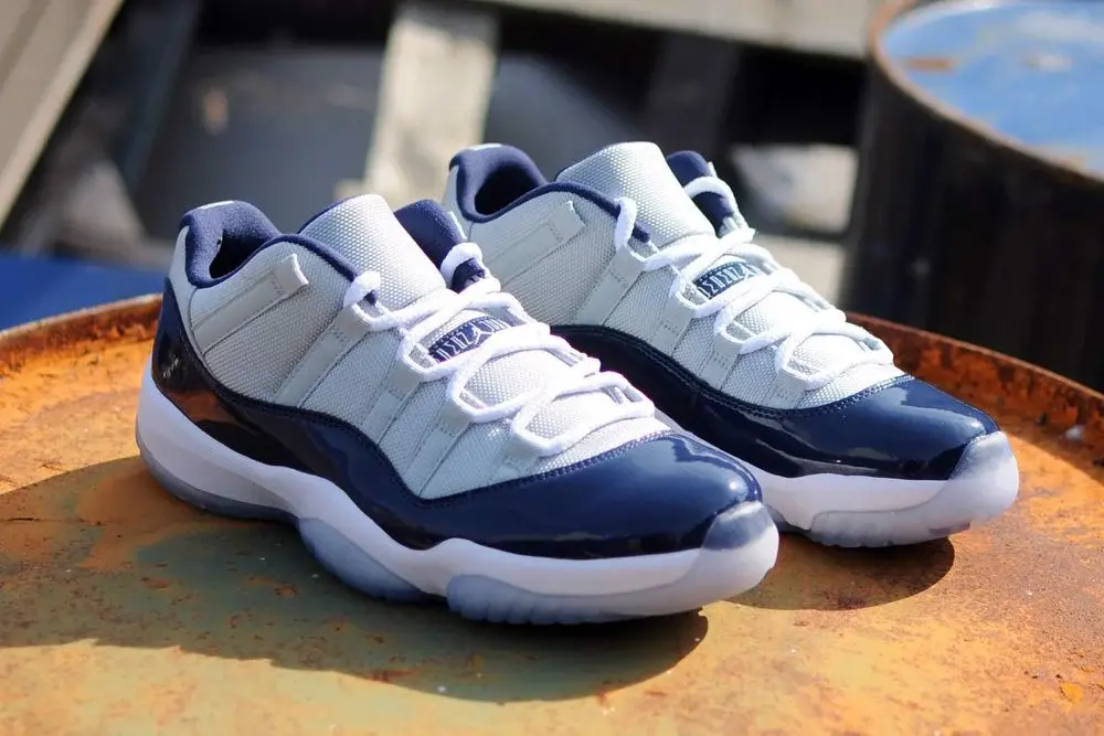 Giày Nike Air Jordan 11 Retro Low BG 'Georgetown' 528896-007 - Ảnh 4
